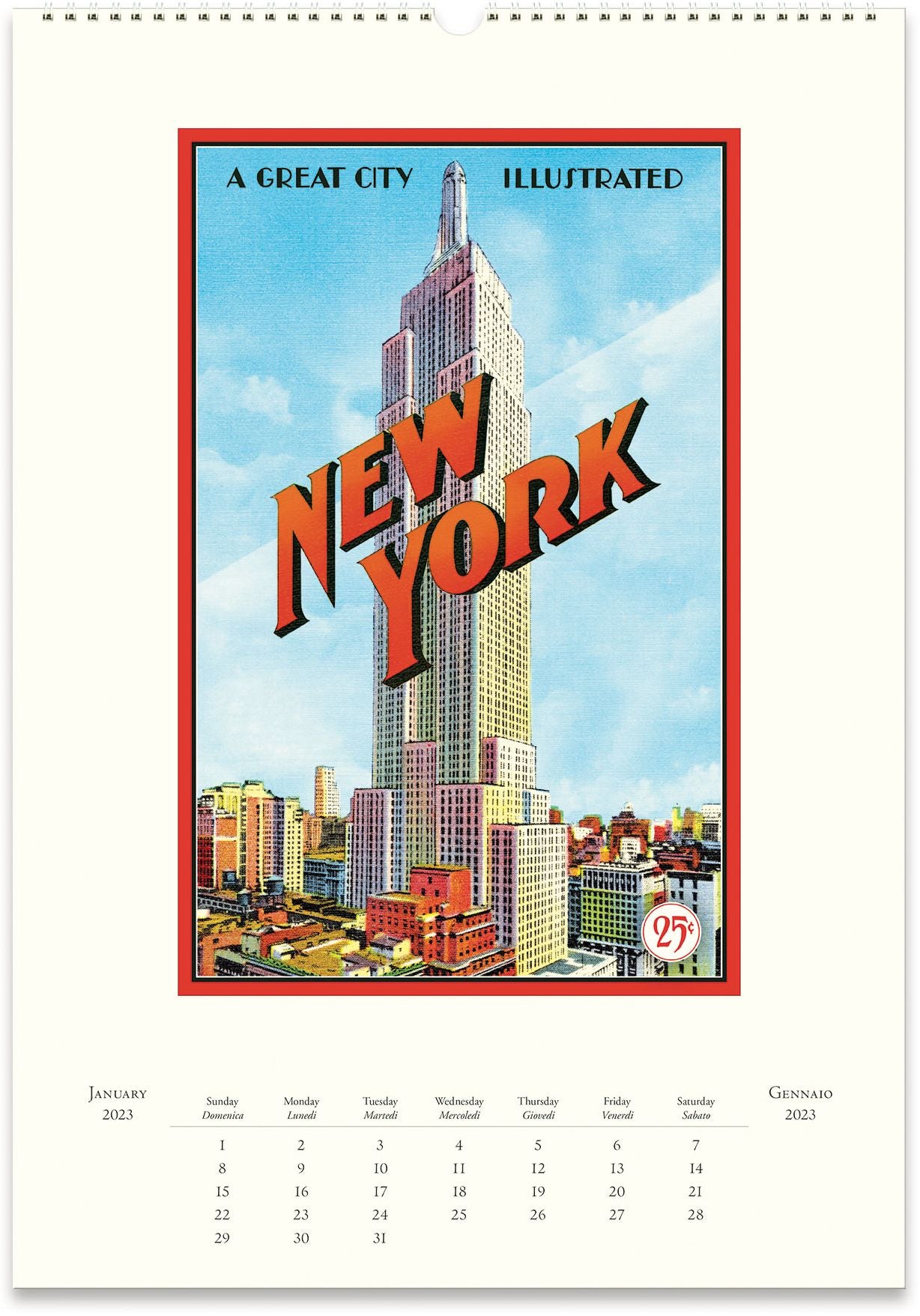 2023 Cavallini & Co. New York Wall Calendar