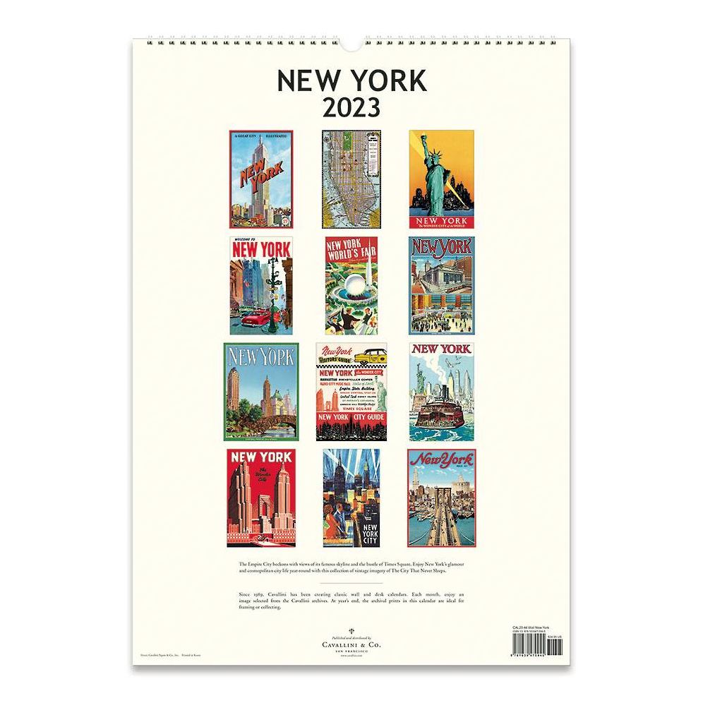 2023 Cavallini & Co. New York Wall Calendar