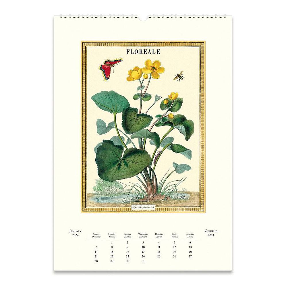 2024 Cavallini & Co. Floreale Wall Calendar