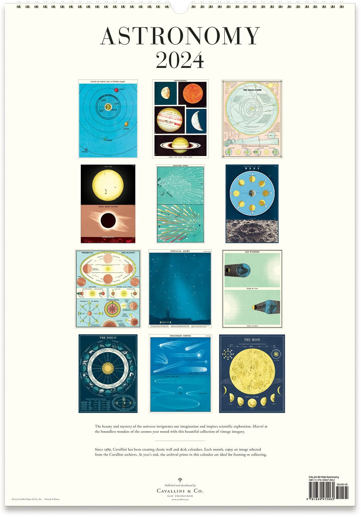 2024 Cavallini & Co. Astronomy Wall Calendar