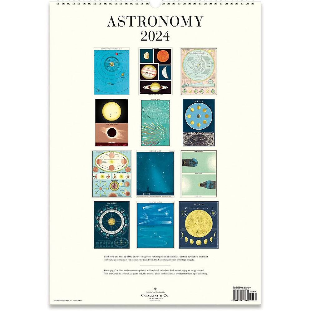 2024 Cavallini & Co. Astronomy Wall Calendar