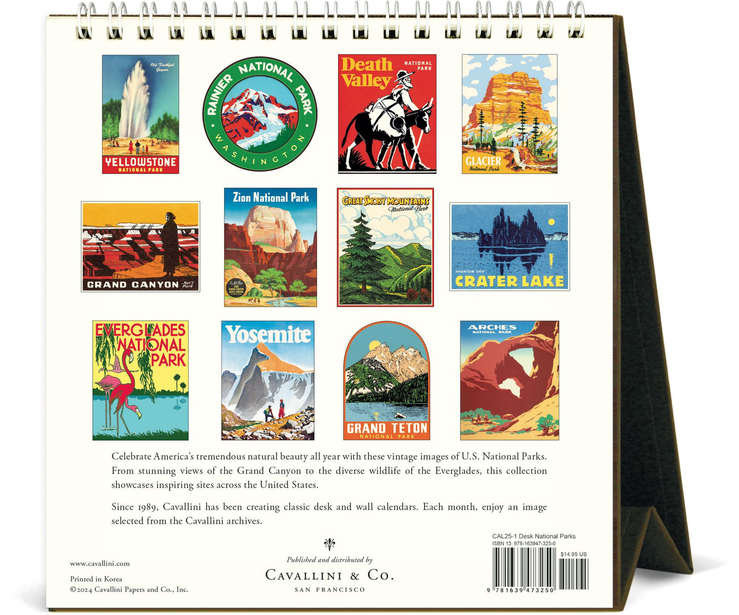 2025 National Parks Desk Calendar
