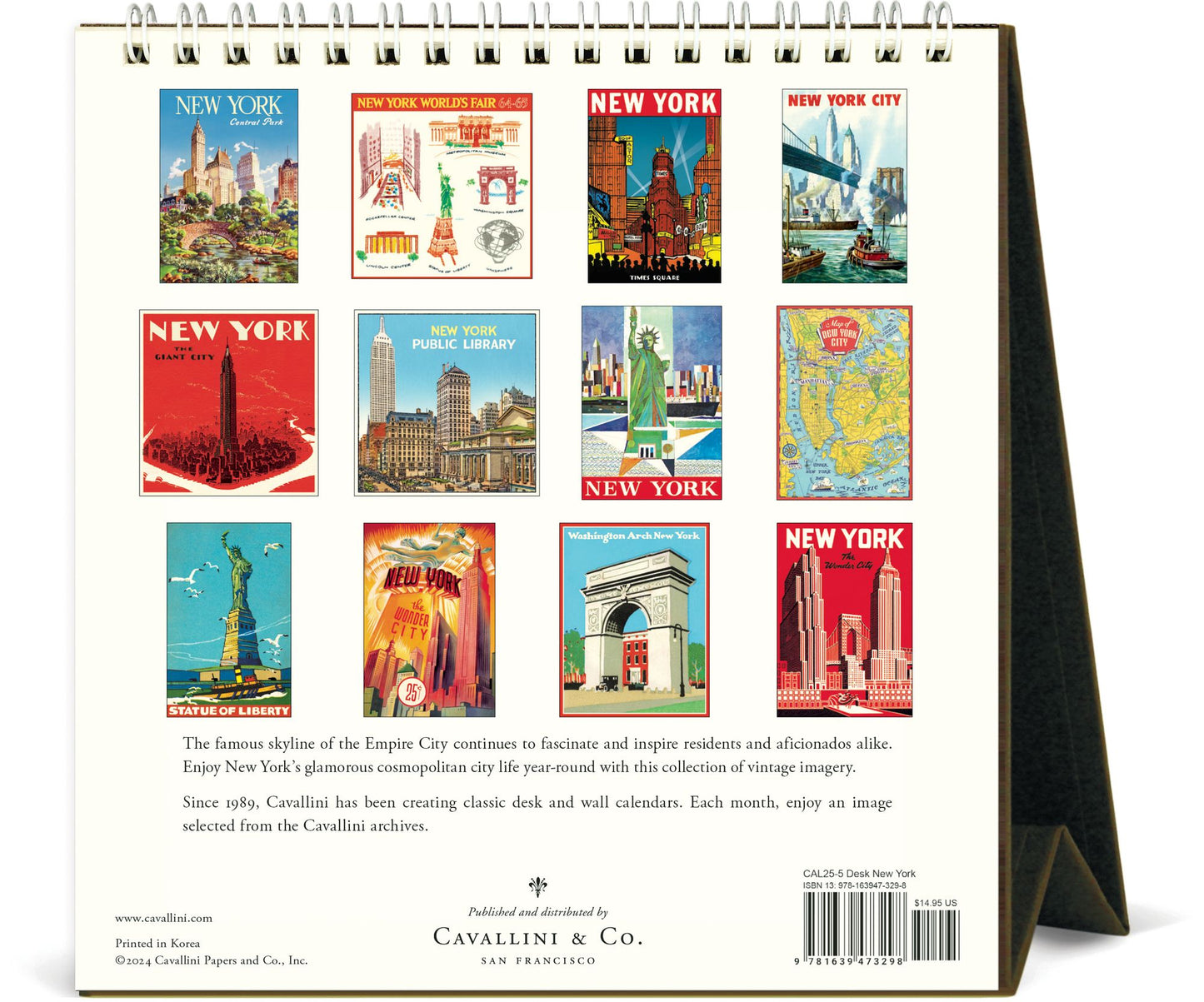 2025 New York Desk Calendar