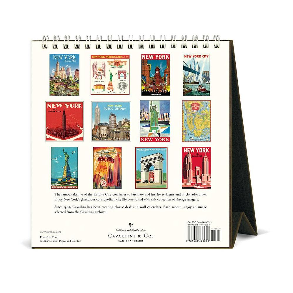 2025 New York Desk Calendar