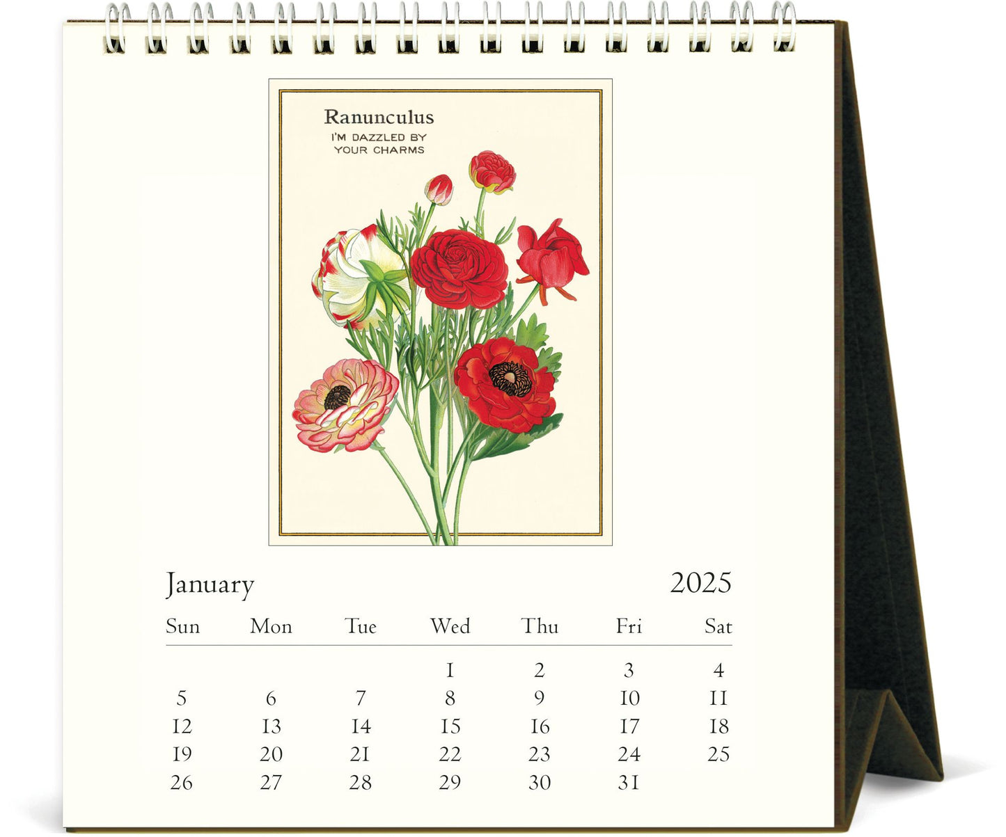 Language of Flowers Desk Calendar 2025