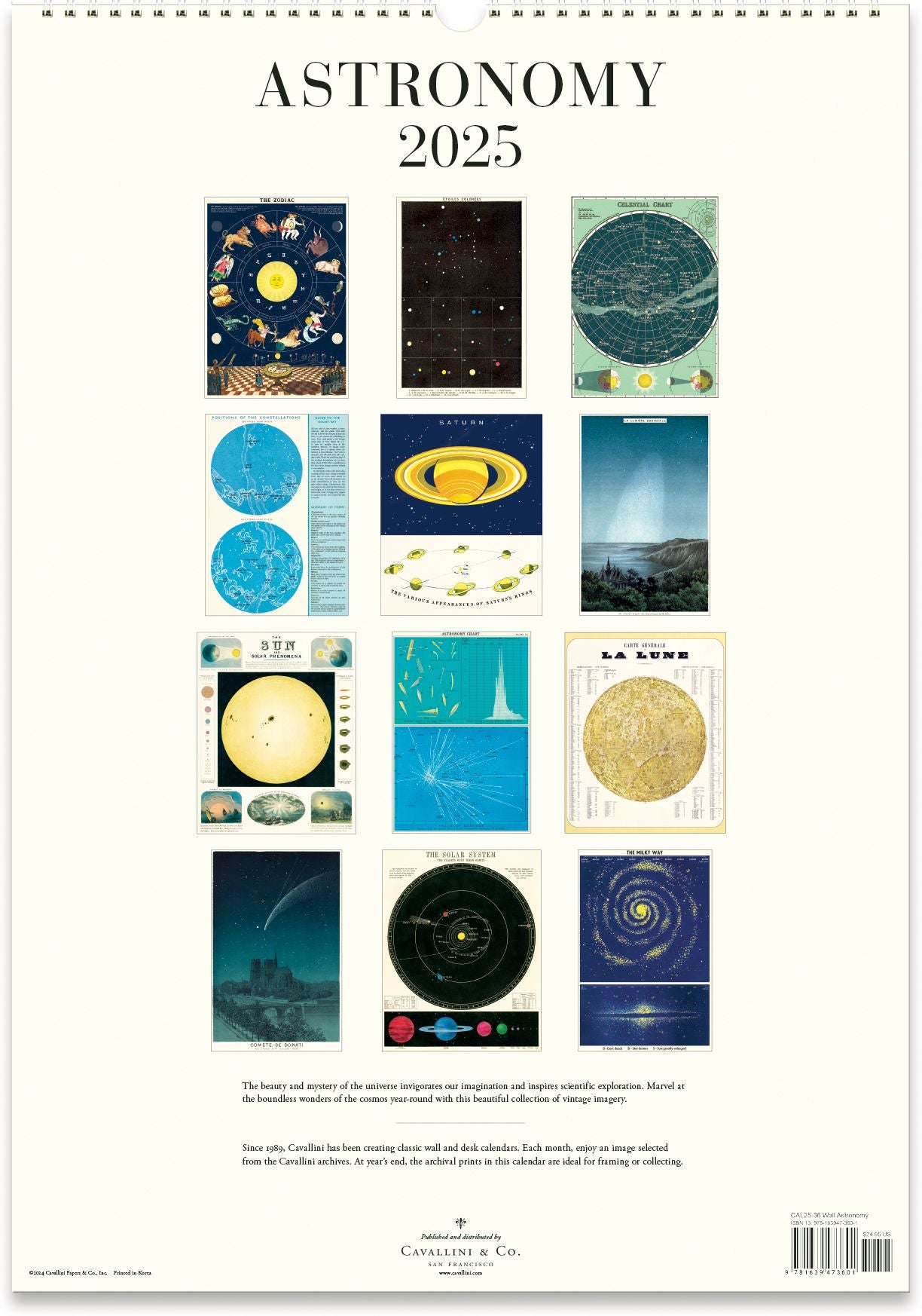 2025 Astronomy Wall Calendar