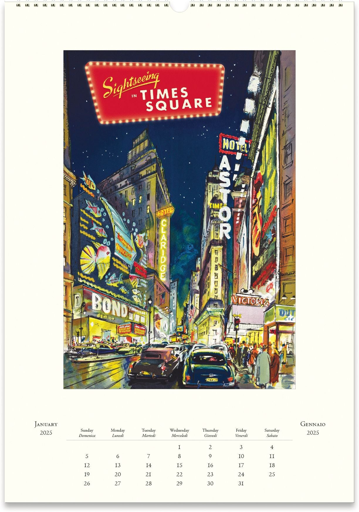 2025 New York Wall Calendar