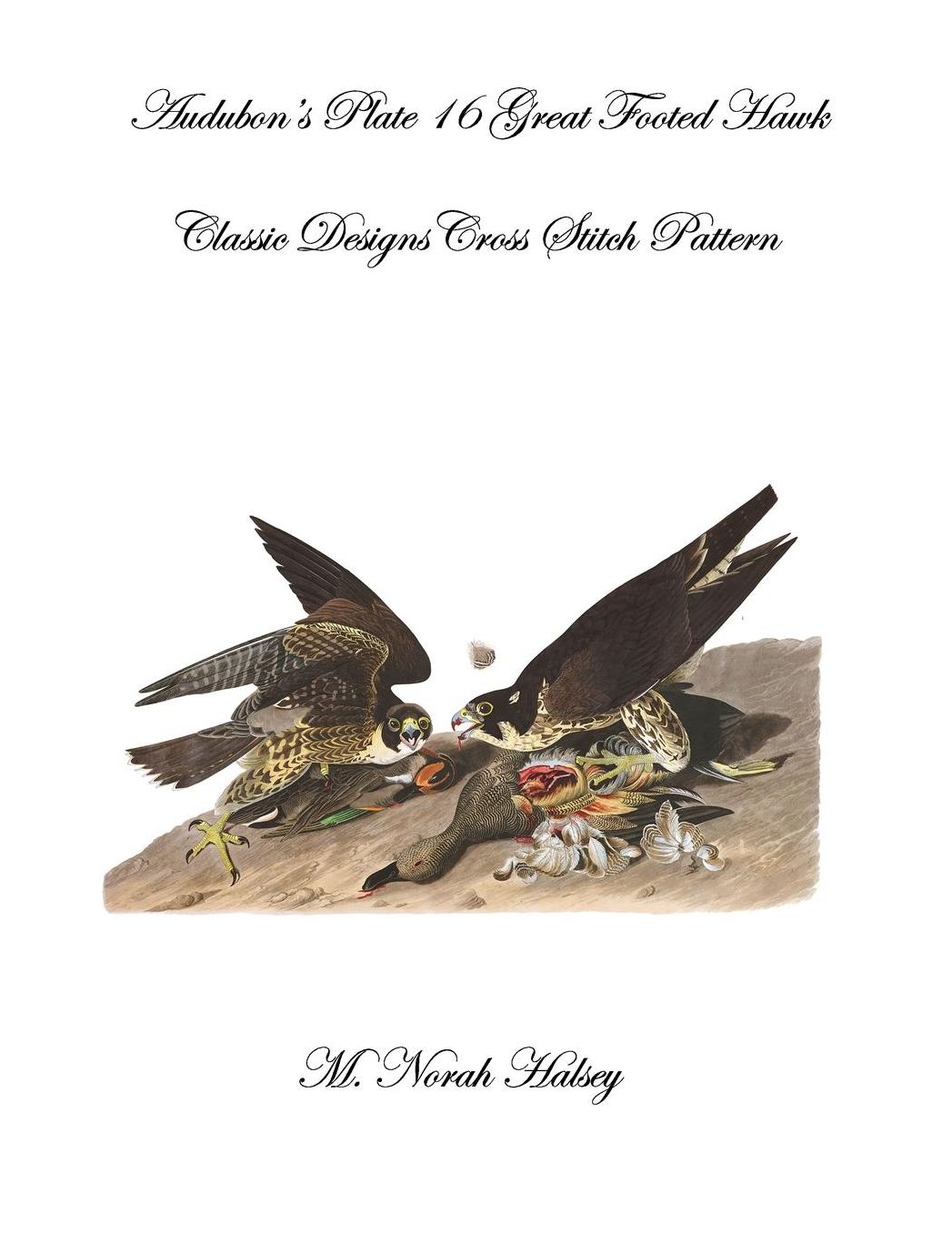 Audubon's Plate 16 Great Footed Hawk: Classic Designs Cross Stitch Pattern