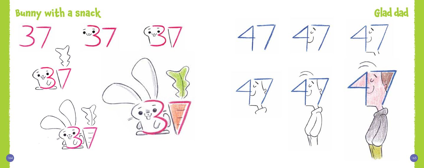 Drawing Cartoons from Numbers: Create Fun Characters from 1 to 1001