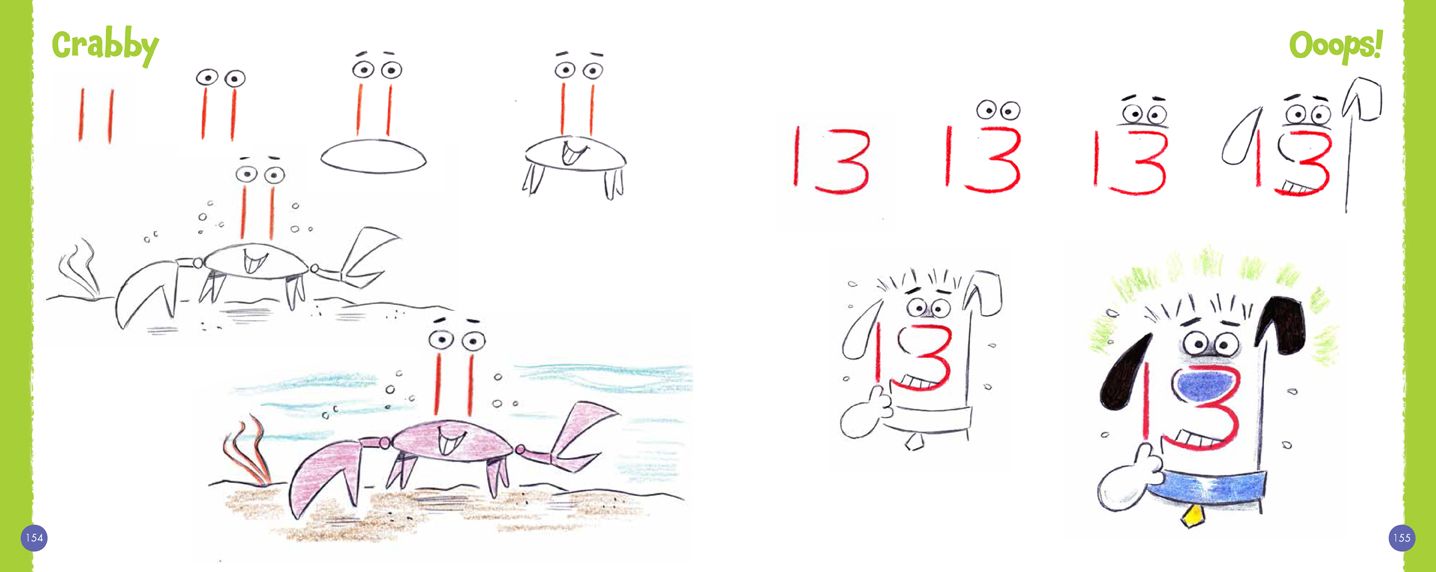 Drawing Cartoons from Numbers: Create Fun Characters from 1 to 1001