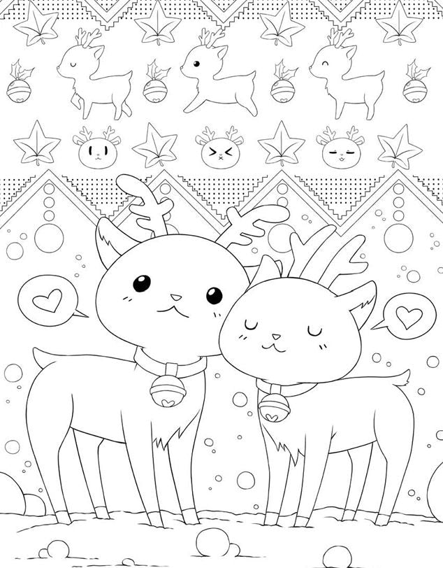 The Cute Chibi Christmas Coloring Book: Adorable Manga Characters to Color