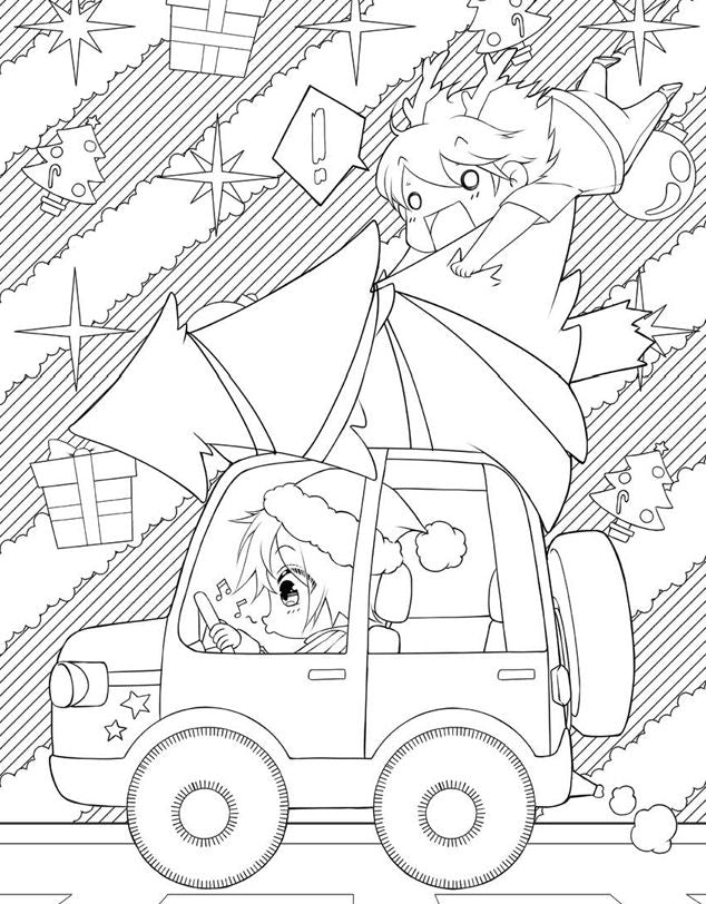 The Cute Chibi Christmas Coloring Book: Adorable Manga Characters to Color