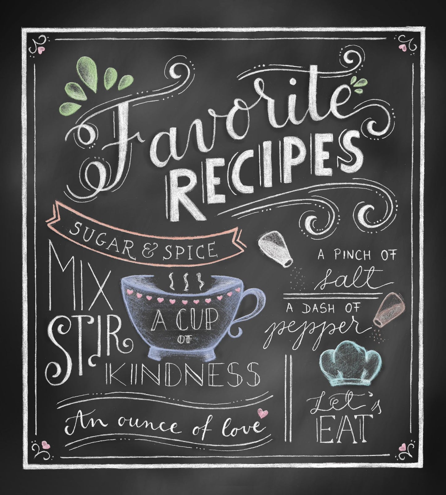 Deluxe Recipe Binder Chalkboard