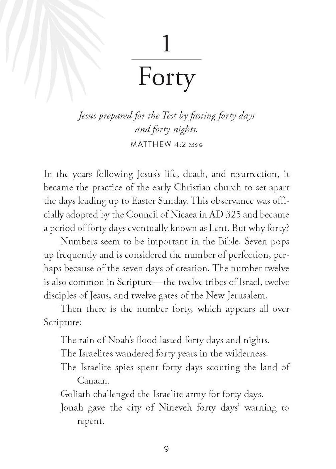 40 Days. 40 Words.