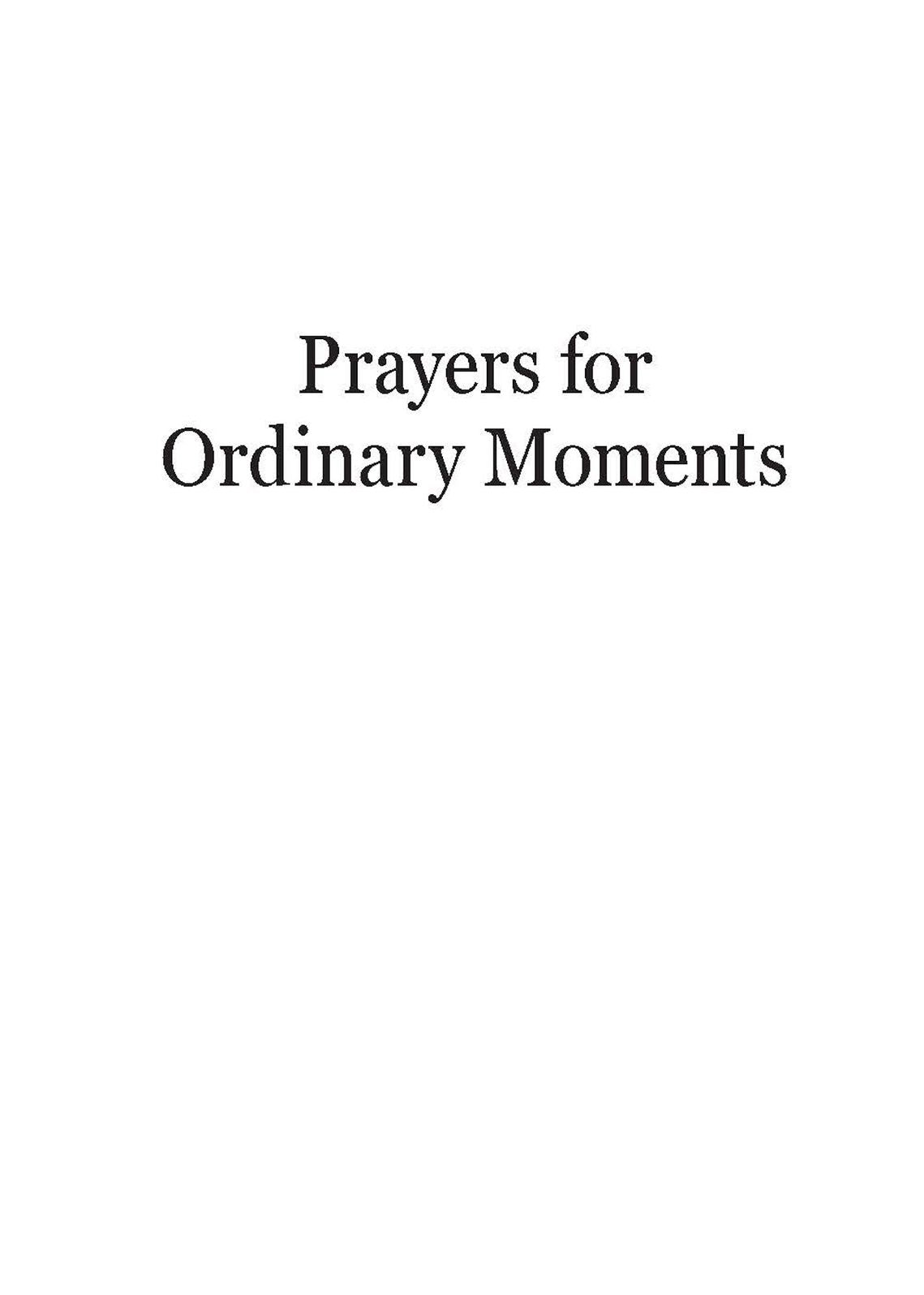 Prayers for Ordinary Life