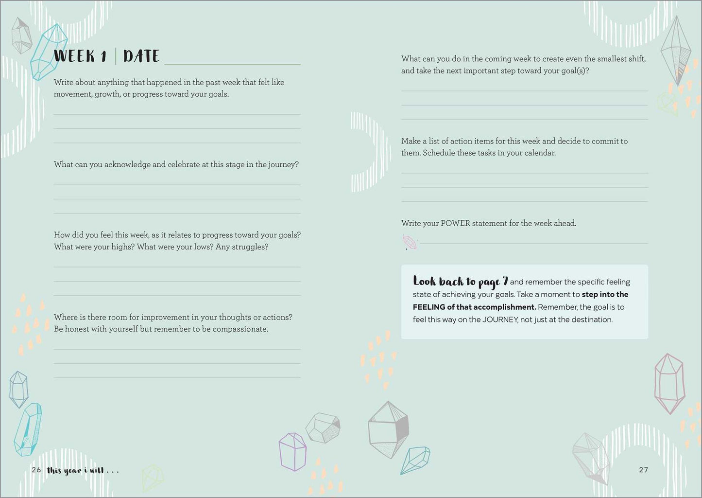 This Year I Will...: A 52-Week Guided Journal to Achieve Your Goals