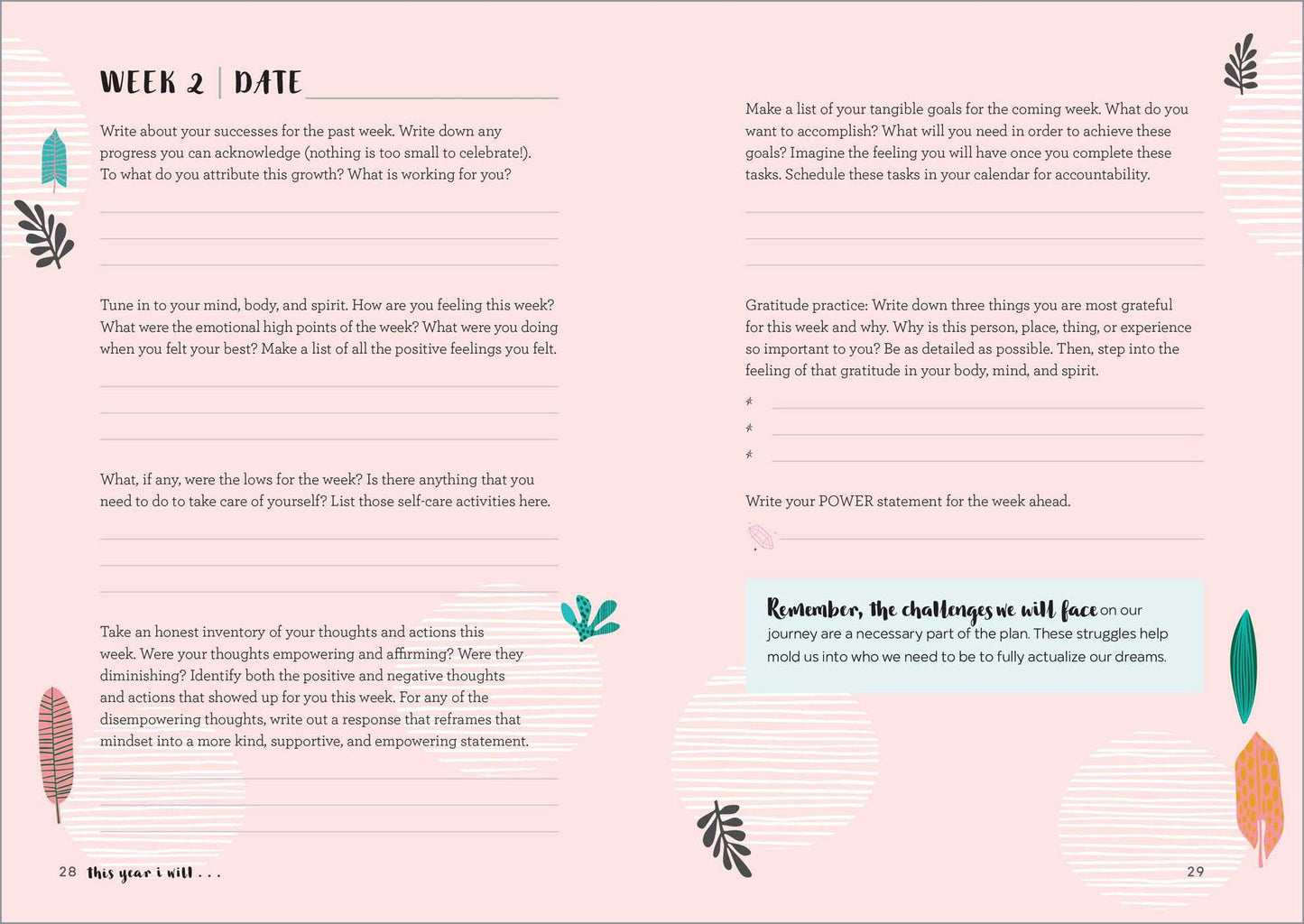 This Year I Will...: A 52-Week Guided Journal to Achieve Your Goals