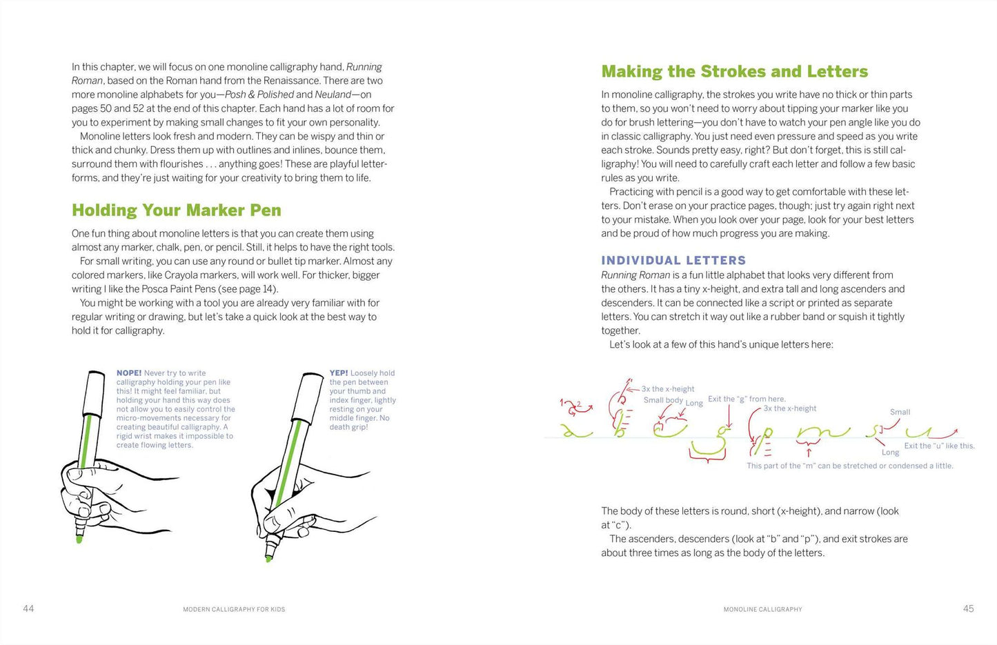Modern Calligraphy for Kids: A Step-by-Step Guide and Workbook for Lettering Fun
