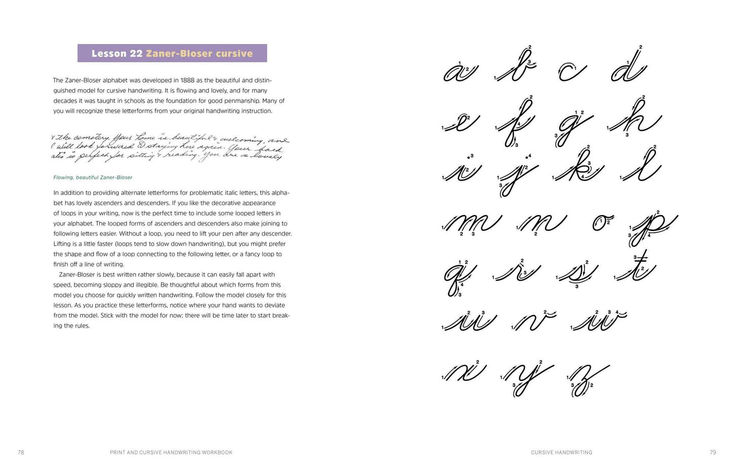 Print and Cursive Handwriting Workbook: 35 Lessons to Improve Your Penmanship