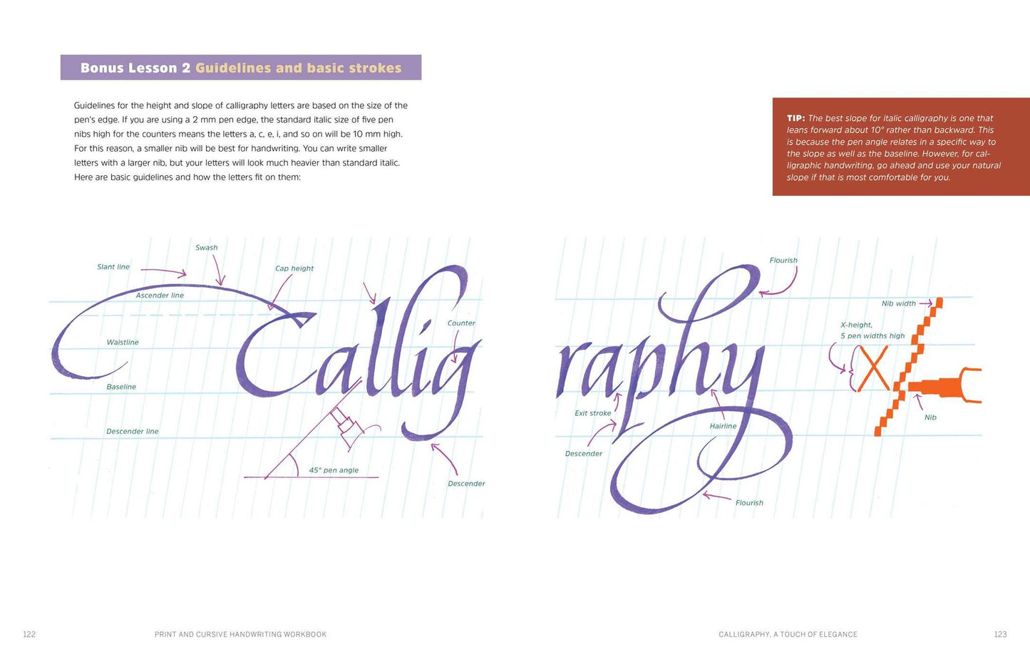 Print and Cursive Handwriting Workbook: 35 Lessons to Improve Your Penmanship