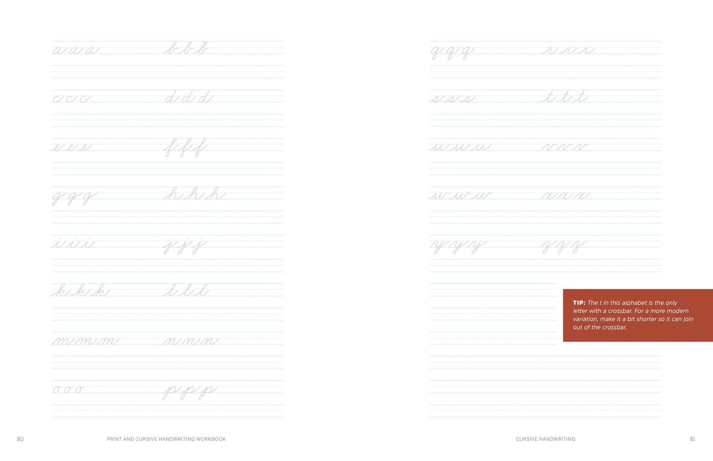 Print and Cursive Handwriting Workbook: 35 Lessons to Improve Your Penmanship