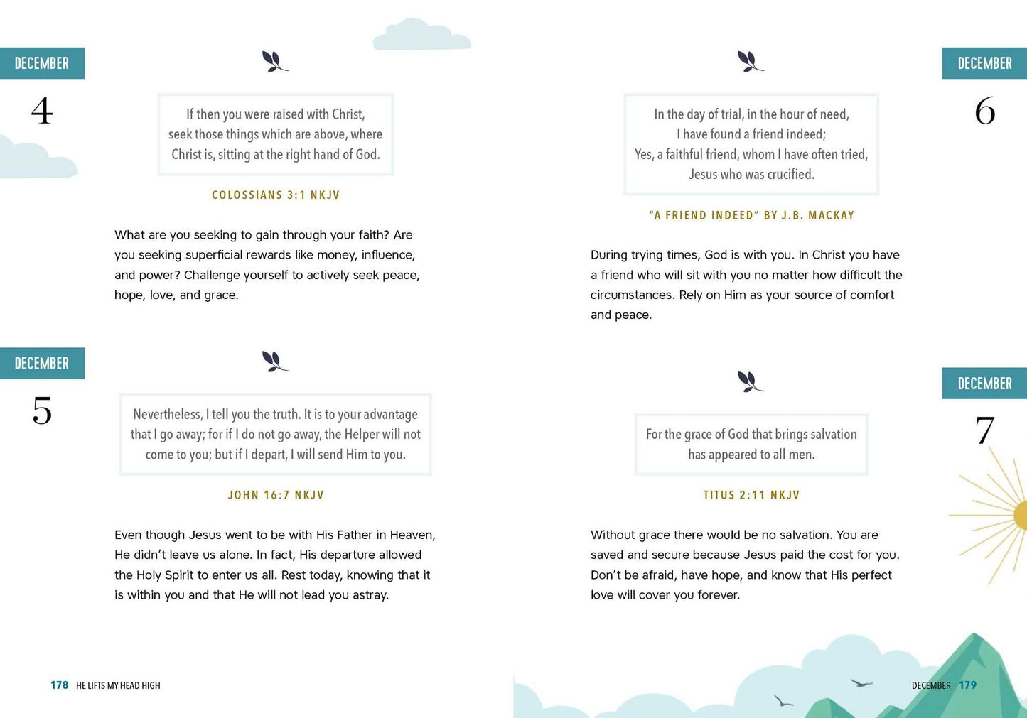 He Lifts My Head High: 3-Minute Daily Affirmations for Christians