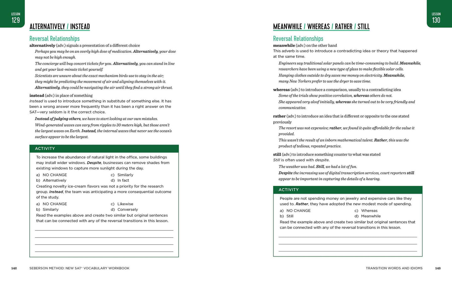 Seberson Method: New SAT(R) Vocabulary Workbook: Over 700 High-Frequency Words to Master