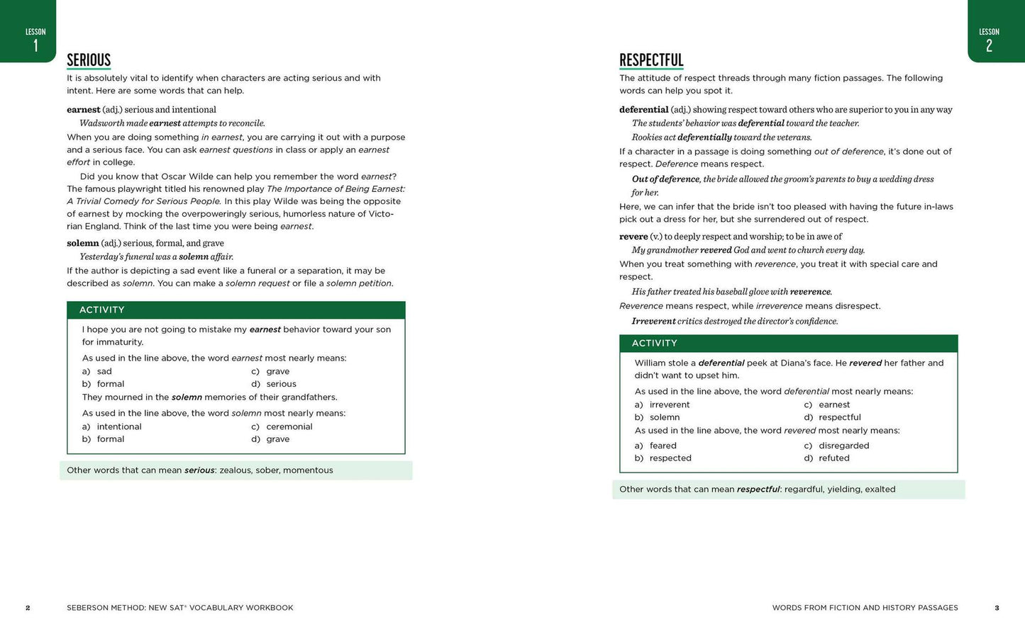 Seberson Method: New SAT(R) Vocabulary Workbook: Over 700 High-Frequency Words to Master