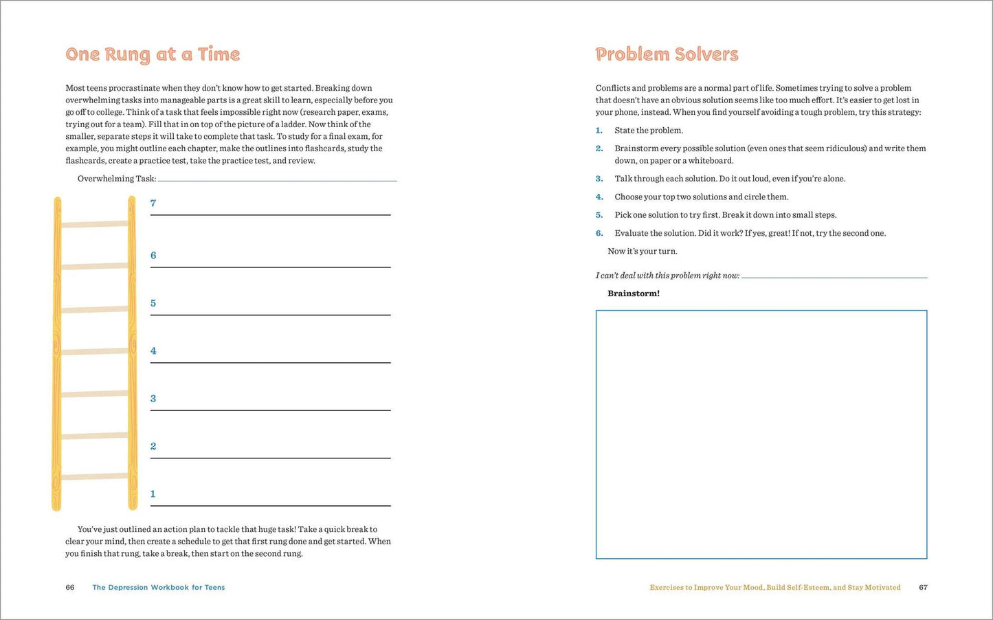 The Depression Workbook for Teens: Tools to Improve Your Mood, Build Self-Esteem, and Stay Motivated