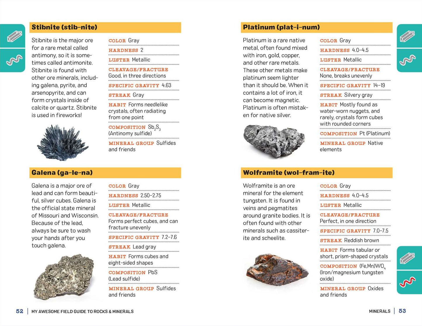 My Awesome Field Guide to Rocks and Minerals: Track and Identify Your Treasures
