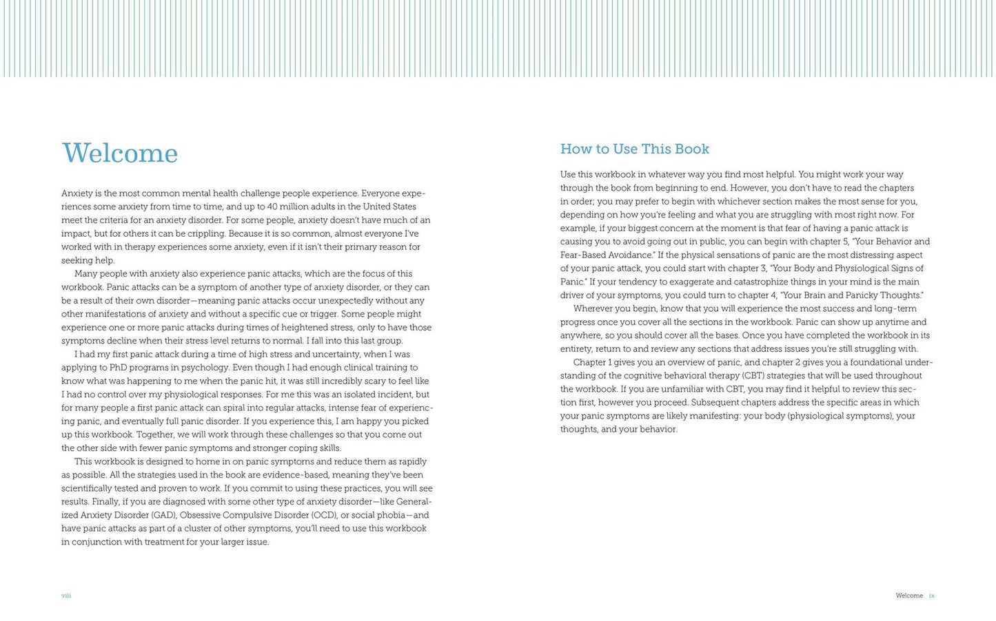 The Cognitive Behavioral Therapy Workbook for Panic Attacks