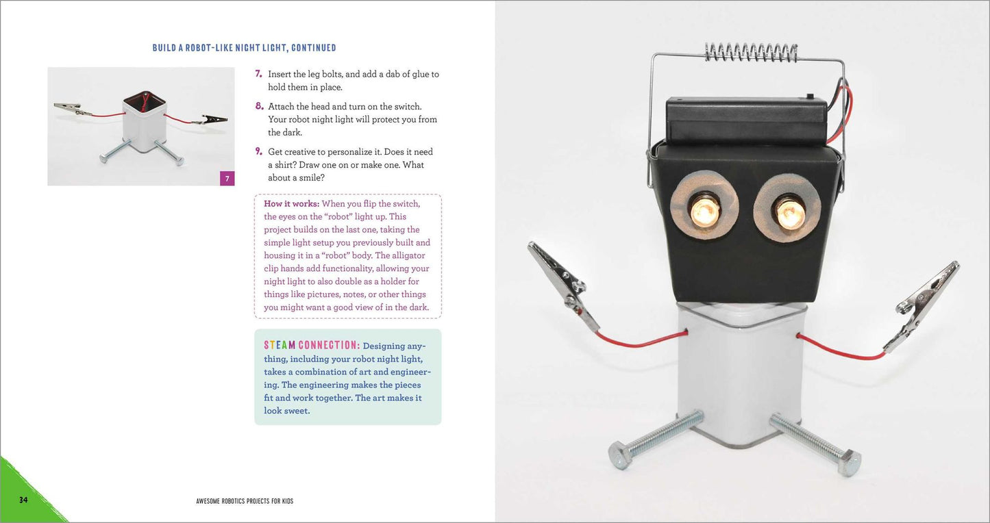 Awesome Robotics Projects for Kids: 20 Original STEAM Robots and Circuits to Design and Build