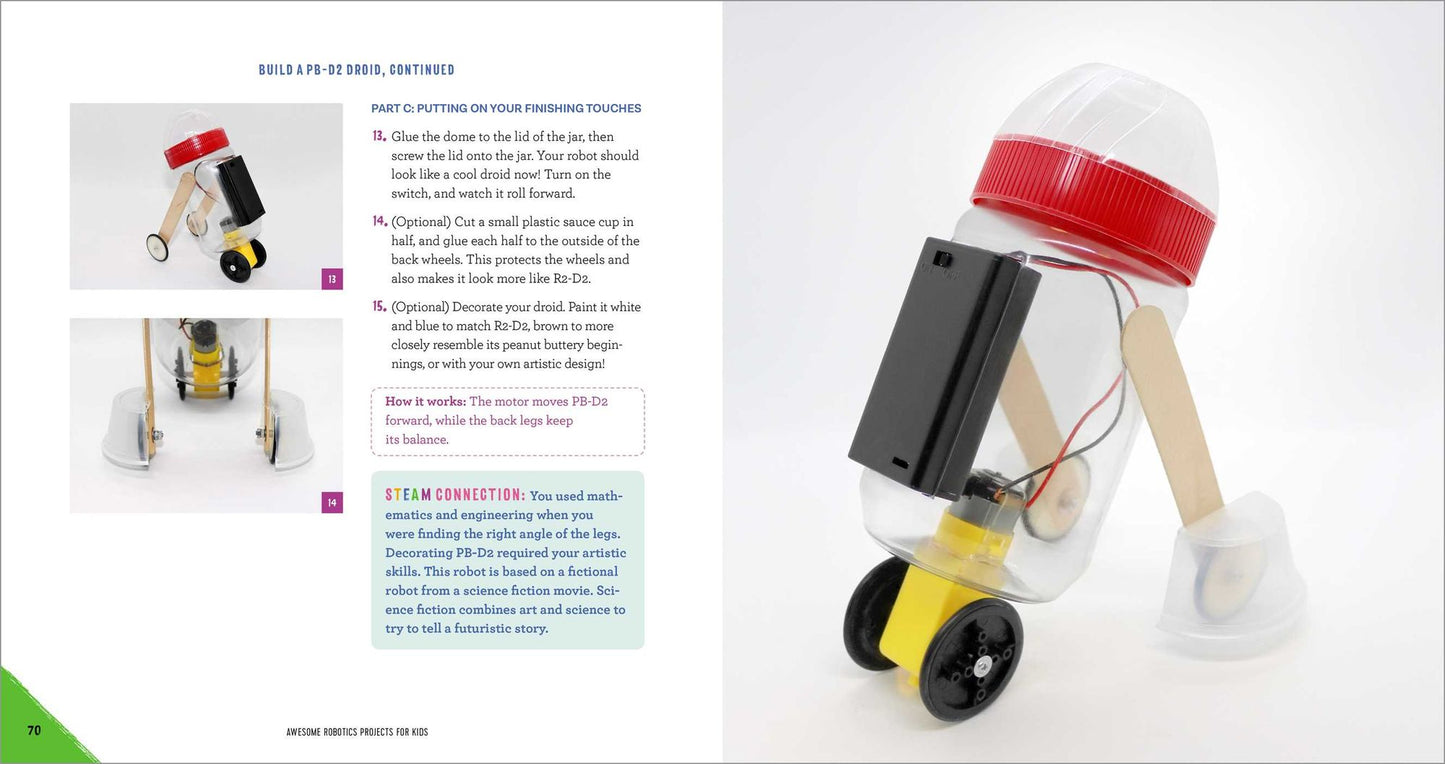 Awesome Robotics Projects for Kids: 20 Original STEAM Robots and Circuits to Design and Build
