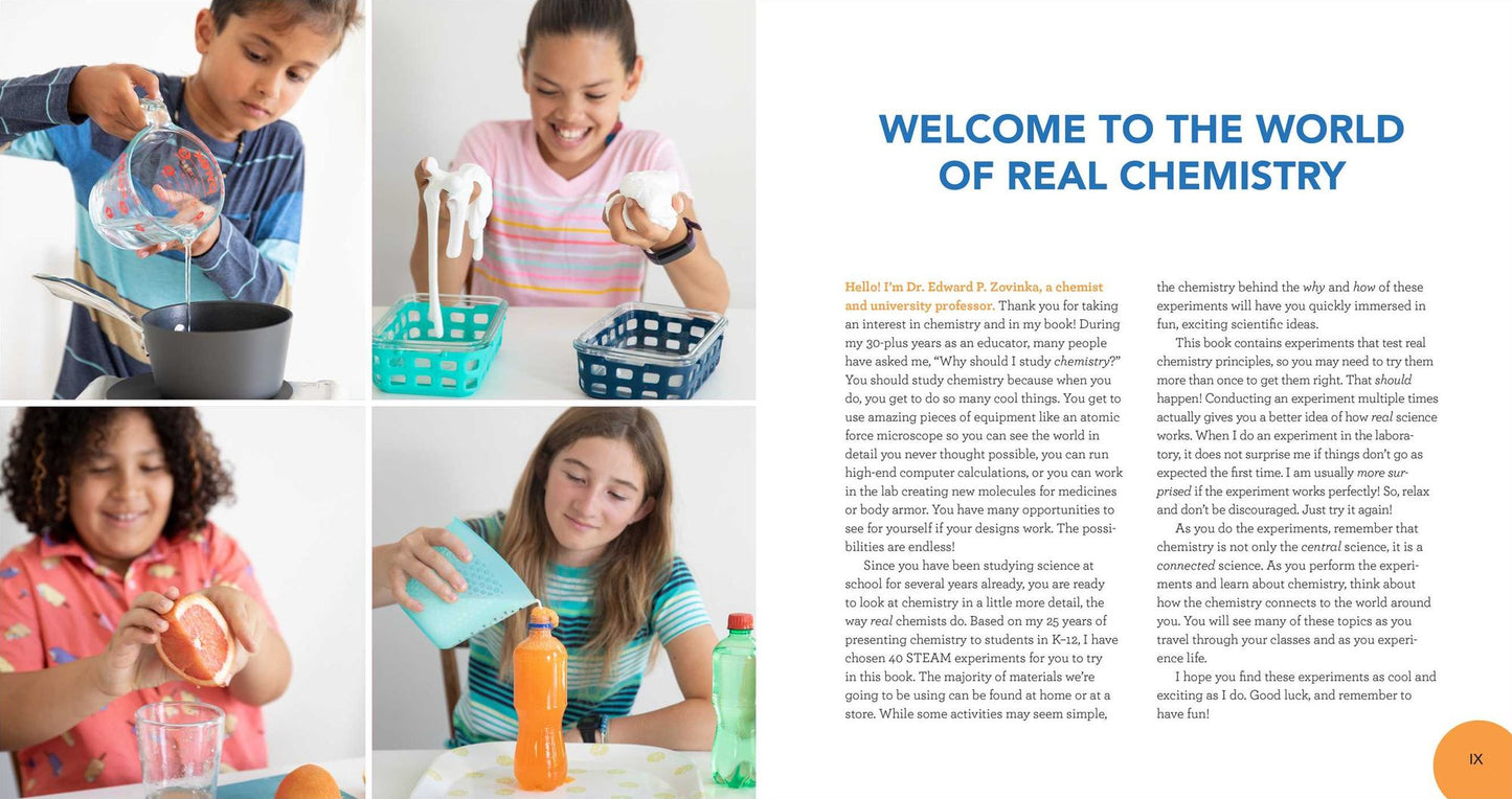 Real Chemistry Experiments: 40 Exciting STEAM Activities for Kids