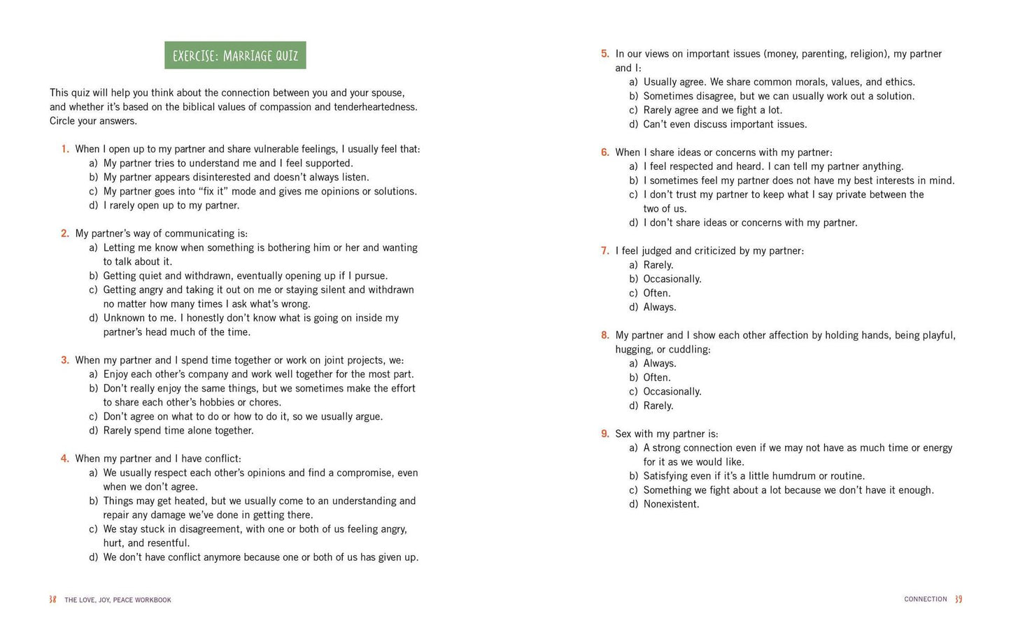 The Love, Joy, Peace Workbook: A Couple's Bible Study