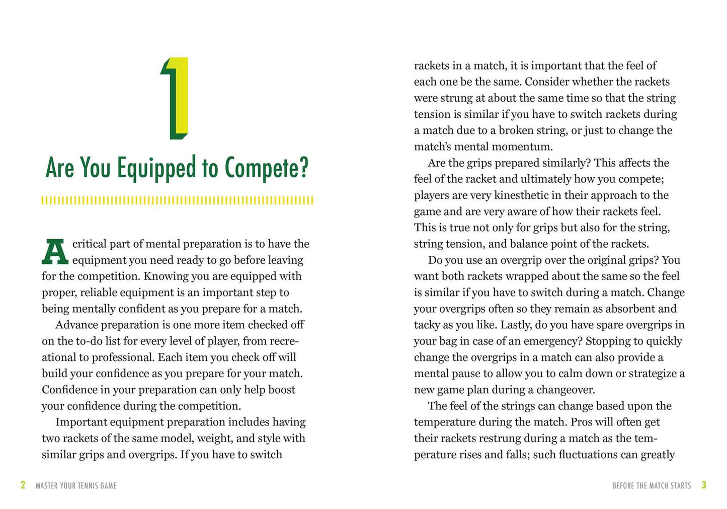 Master Your Tennis Game : 50 Mental Strategies and Tactics