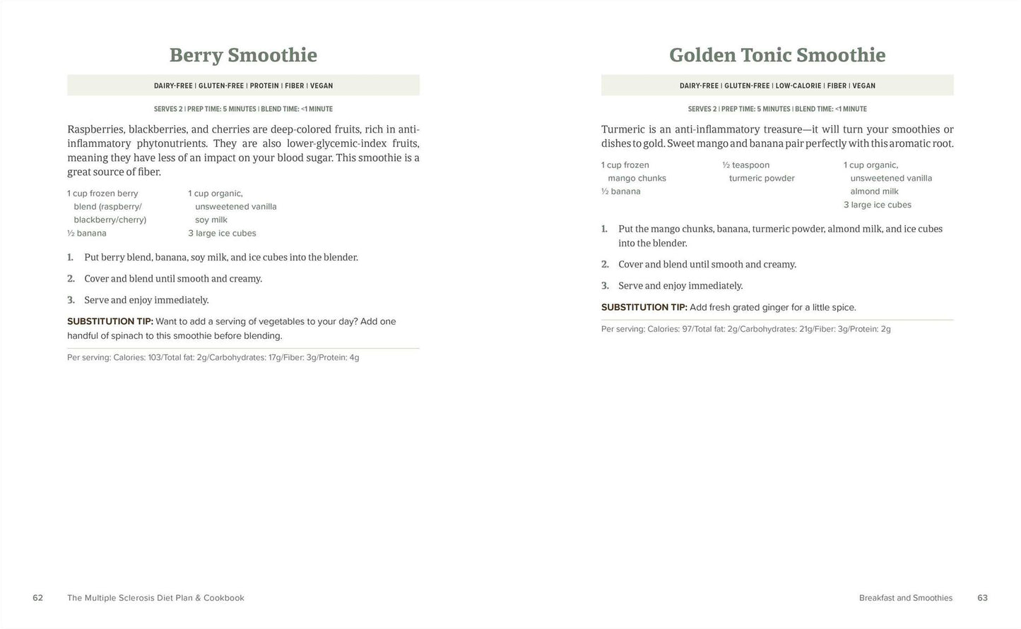 The Multiple Sclerosis Diet Plan and Cookbook: 101 Easy Anti-Inflammatory Recipes