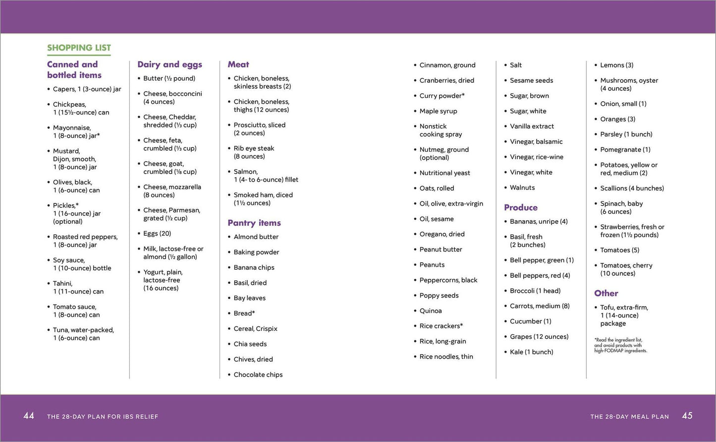 The 28-Day Plan for IBS Relief: 100 Simple Low-FODMAP Recipes to Soothe Symptoms of Irritable Bowel Syndrome