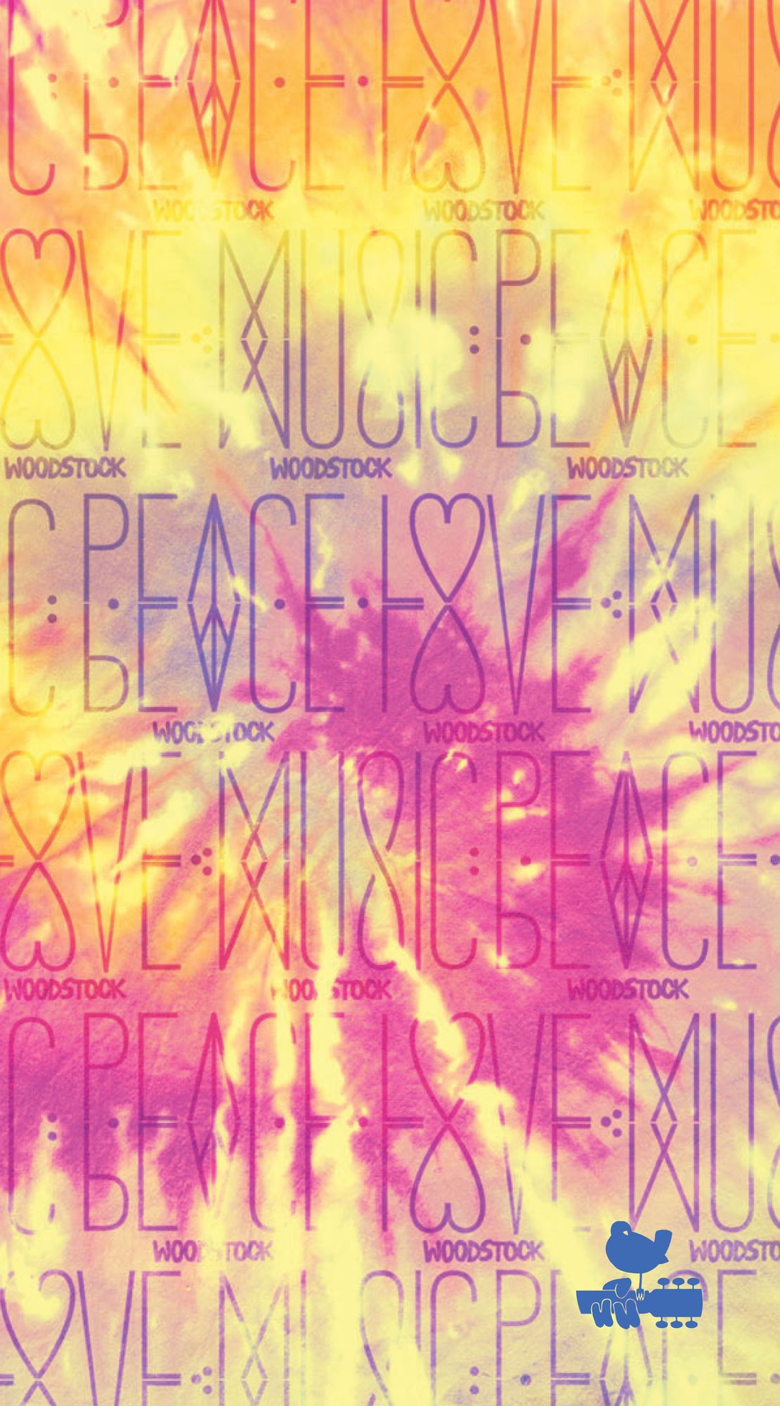 Woodstock Dot Journal Peace, Love, Music