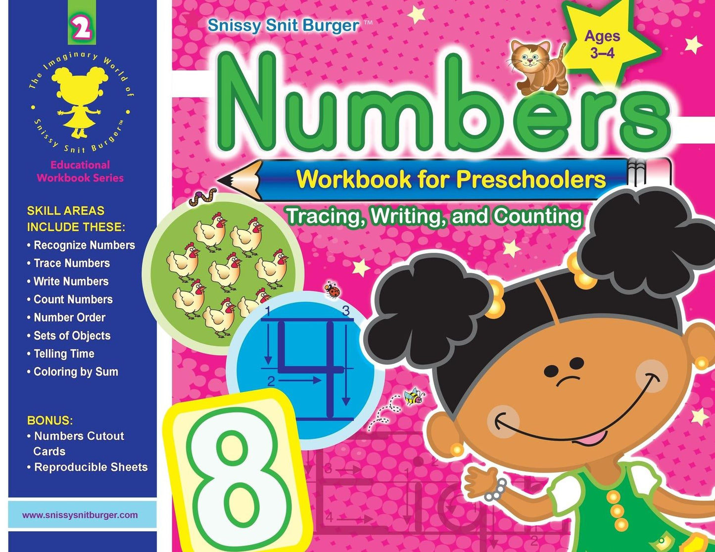 Snissy Snit Burger Numbers Workbook for Preschoolers