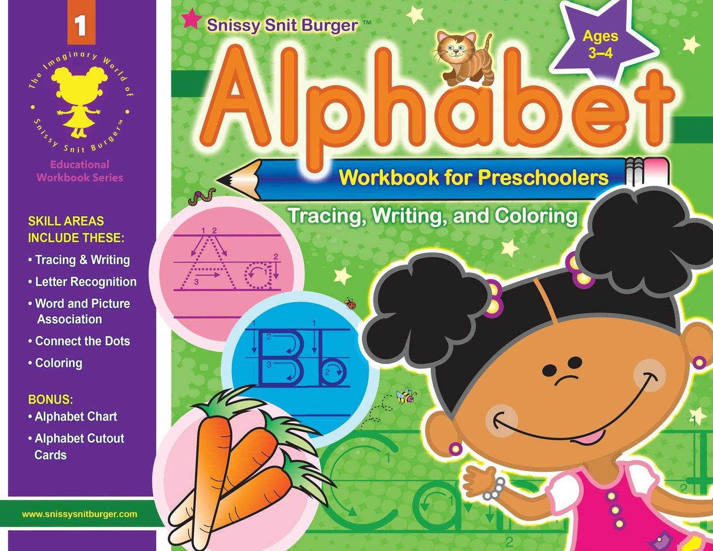 Snissy Snit Burger Alphabet Workbook for Preschoolers