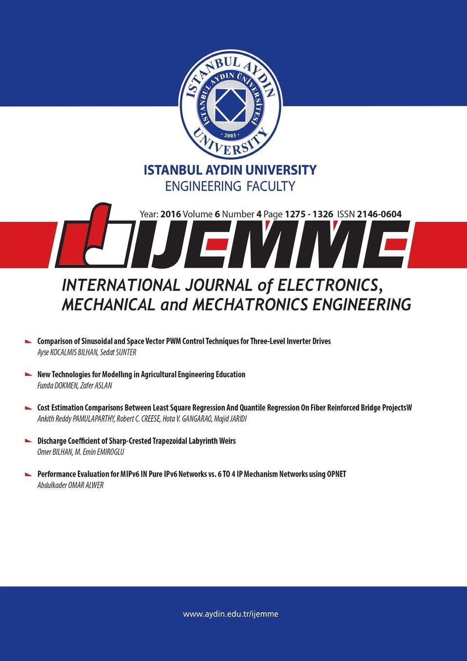 IJEMME: International Journal of Electronics, Mechanical and Mechatronics Engineering