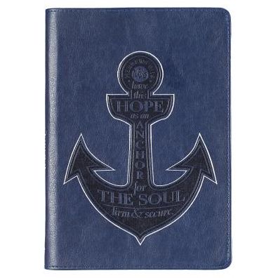 Hope as an Anchor Classic Lux-Leather Zip Journal
