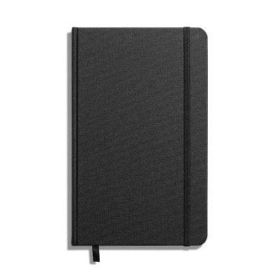 Shinola Medium Hard Linen Journal - Jet Black, Plain