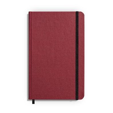 Shinola Medium Hard Linen Journal - Rich Bordeaux, Lined