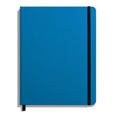 Shinola Large Hard Linen Journal - Cobalt Blue, Lined