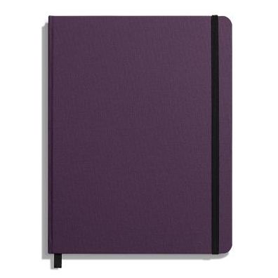 Shinola Large Hard Linen Journal - Dark Purple, Lined