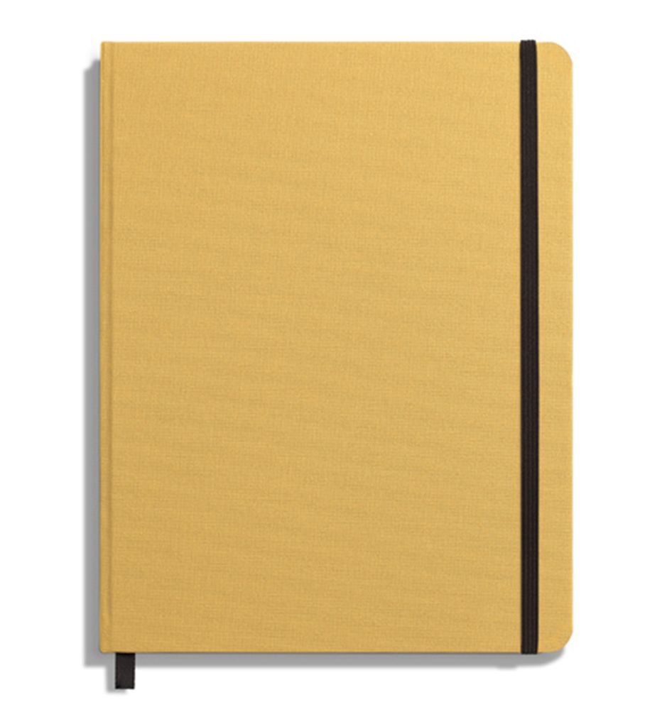 Shinola Large Hard Linen Journal - Golden, Lined