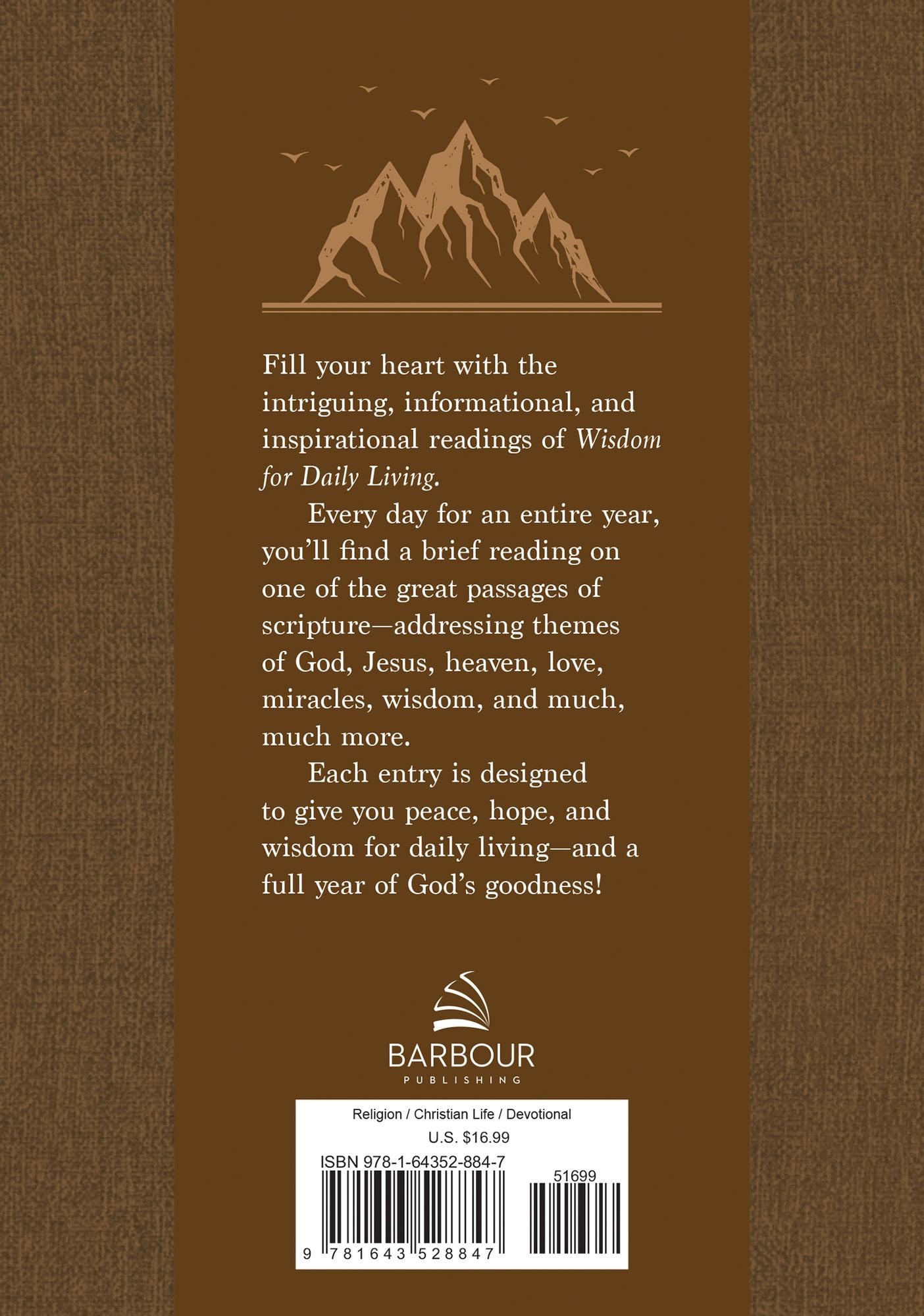 Wisdom for Daily Living: 365 Encouraging Verses of the Bible for Men