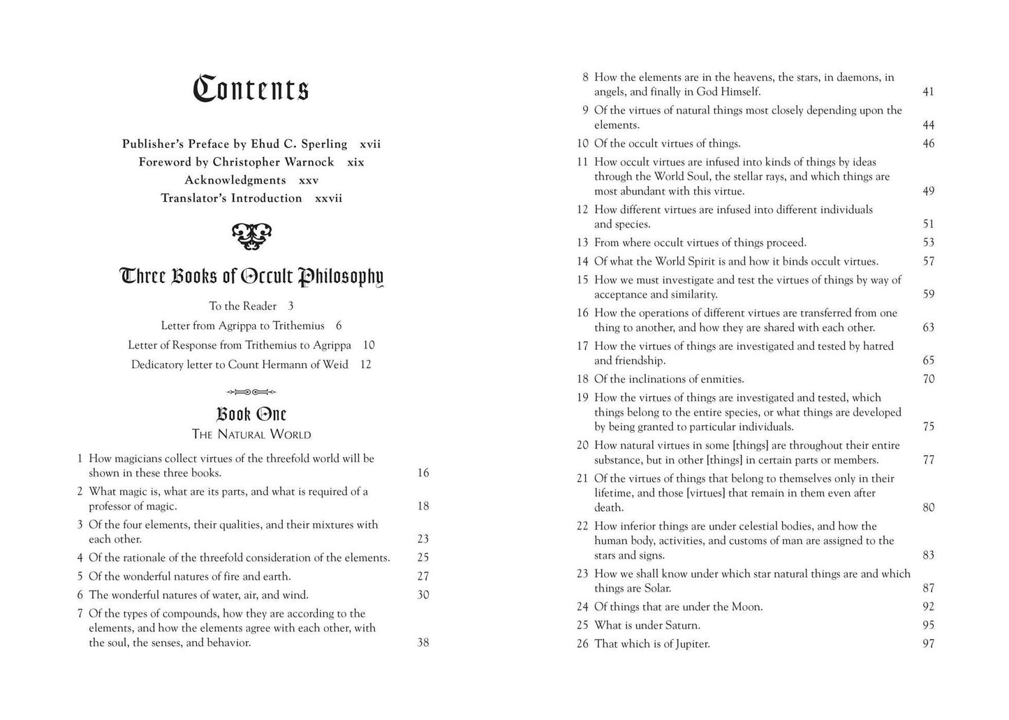 Three Books of Occult Philosophy